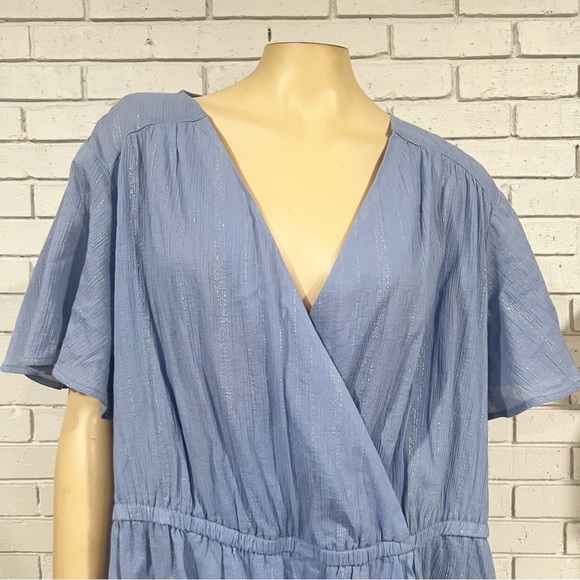 Lane Bryant Faux Wrap Flutter Top - Picture 3 of 9